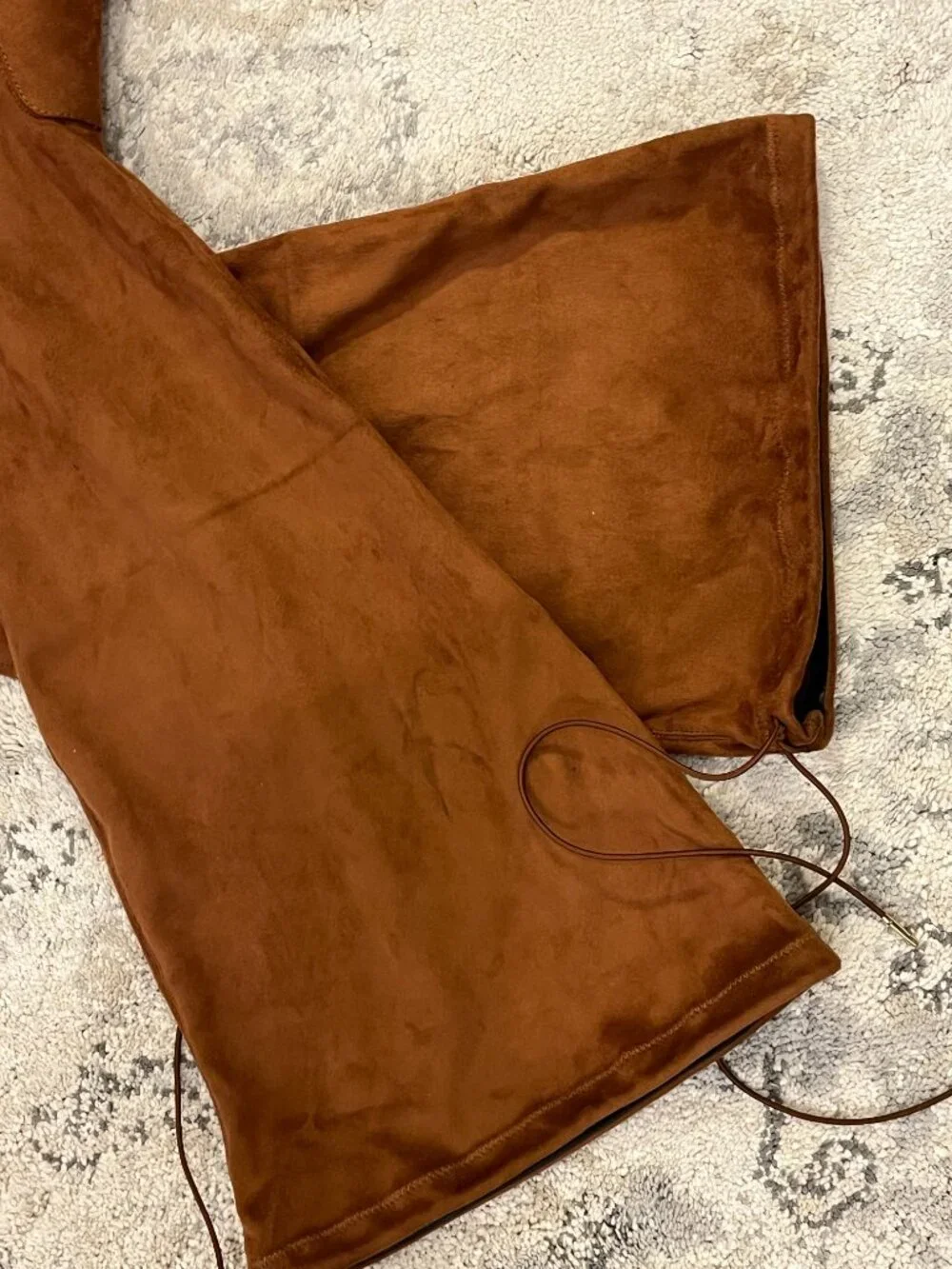 Torrid Cognac Brown Faux Suede Over The Knee Wide Calf Boots ~ Women's 11.5 WW